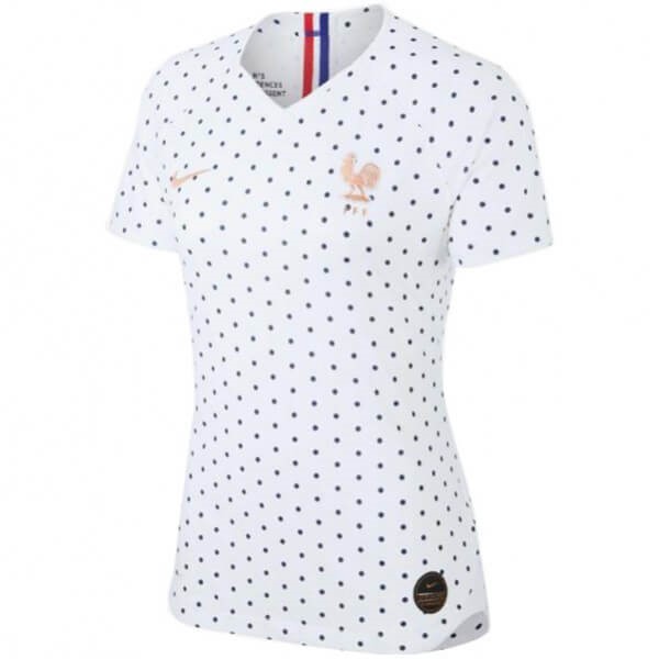 Camiseta Francia 2ª Mujer 2019 Blanco